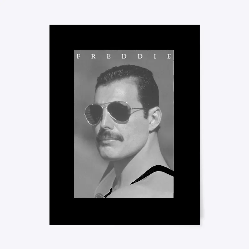 Freddie Mercury Official B&W Shades Photo