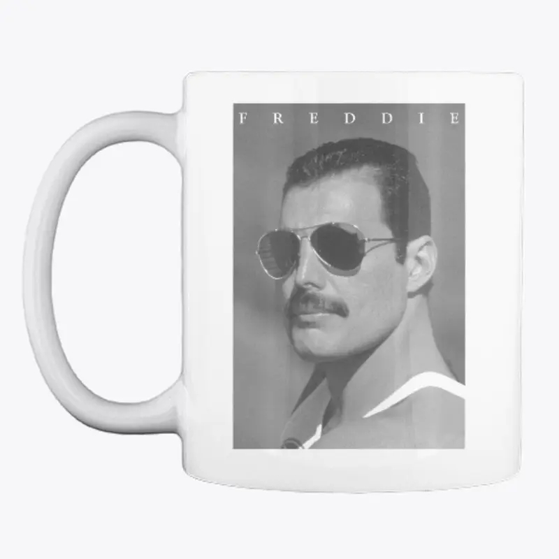 Freddie Mercury Official B&W Shades Photo