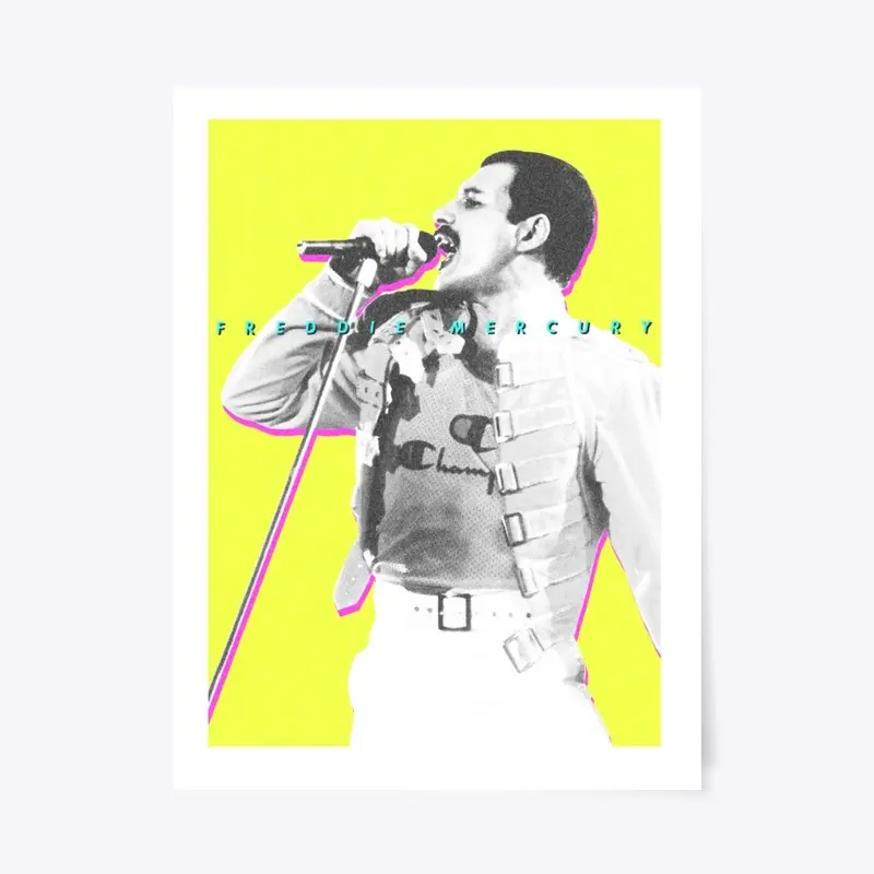 Freddie Mercury Official Neon Glow Champ