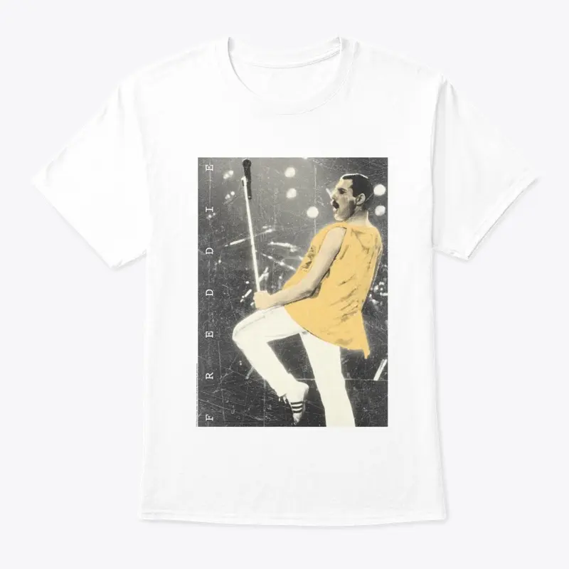 Freddie Mercury Official Live Pose Yellow Icon