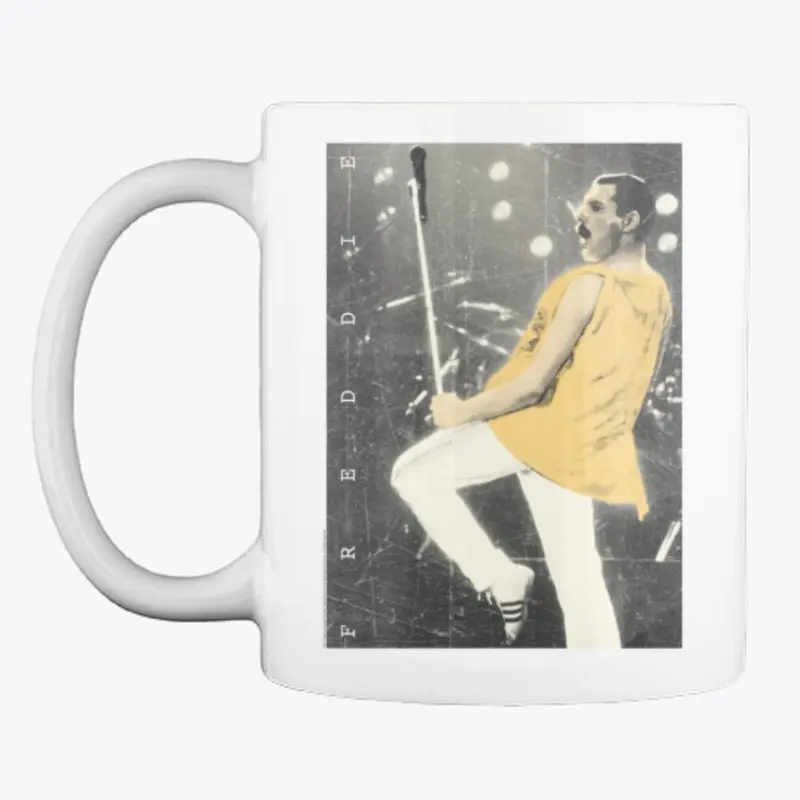 Freddie Mercury Official Live Pose Yellow Icon