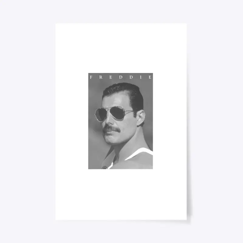 Freddie Mercury Official B&W Shades Photo