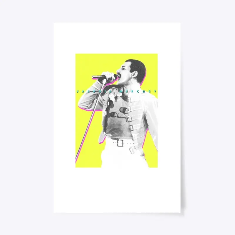 Freddie Mercury Official Neon Glow Champ